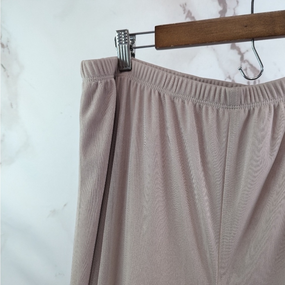 NWT R&M Richard’s Pant Set Women’s 16W Pink Lace Pearl Wide Leg Tank Formal Suit - Picture 3 of 14